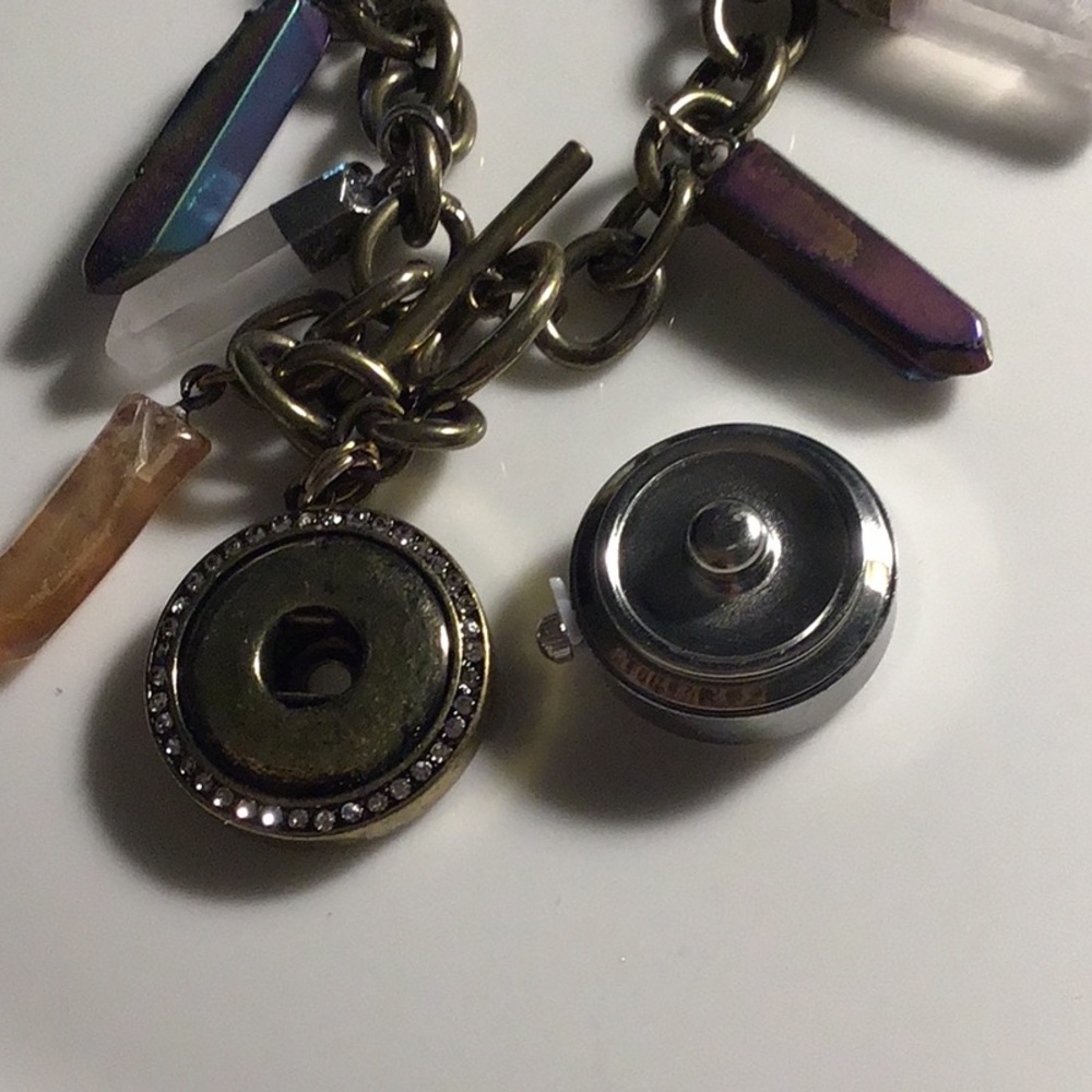 Multi Quartz Crystal Charm Watch OOAK - Picture 5 of 6
